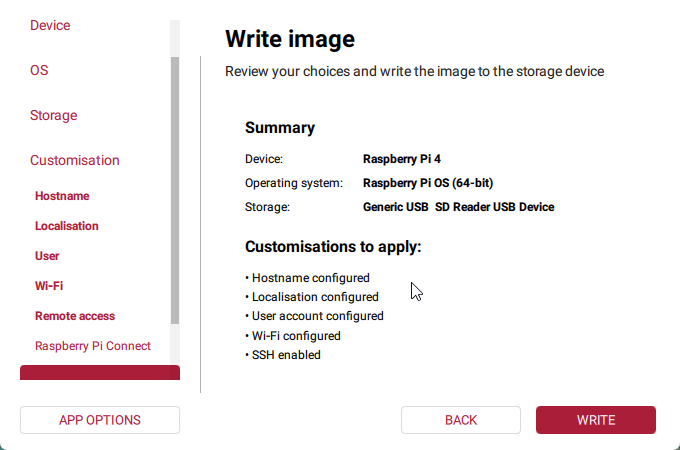 Revisar configuración
