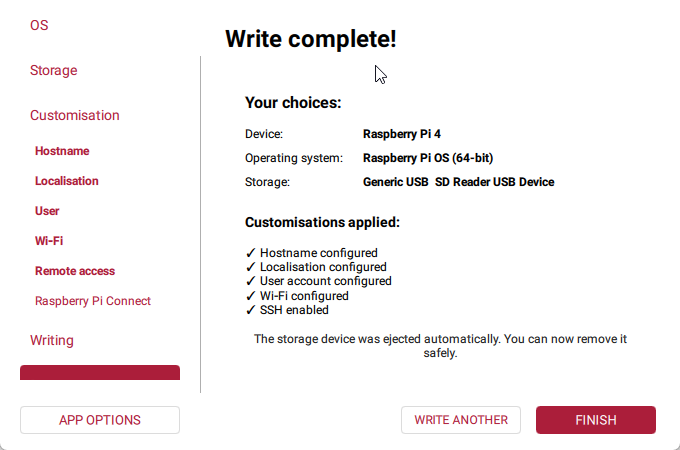 Escritura completada